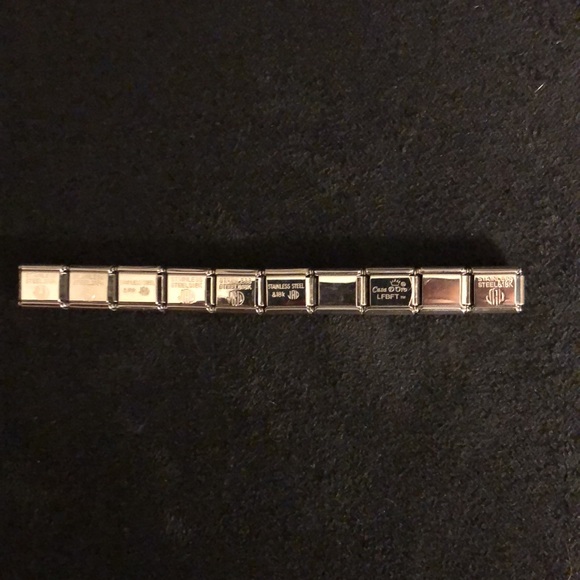 90s Authentic Silver Stainless Steel 18k Gold Charms for Italian Charm Bracelets - Picture 11 of 14